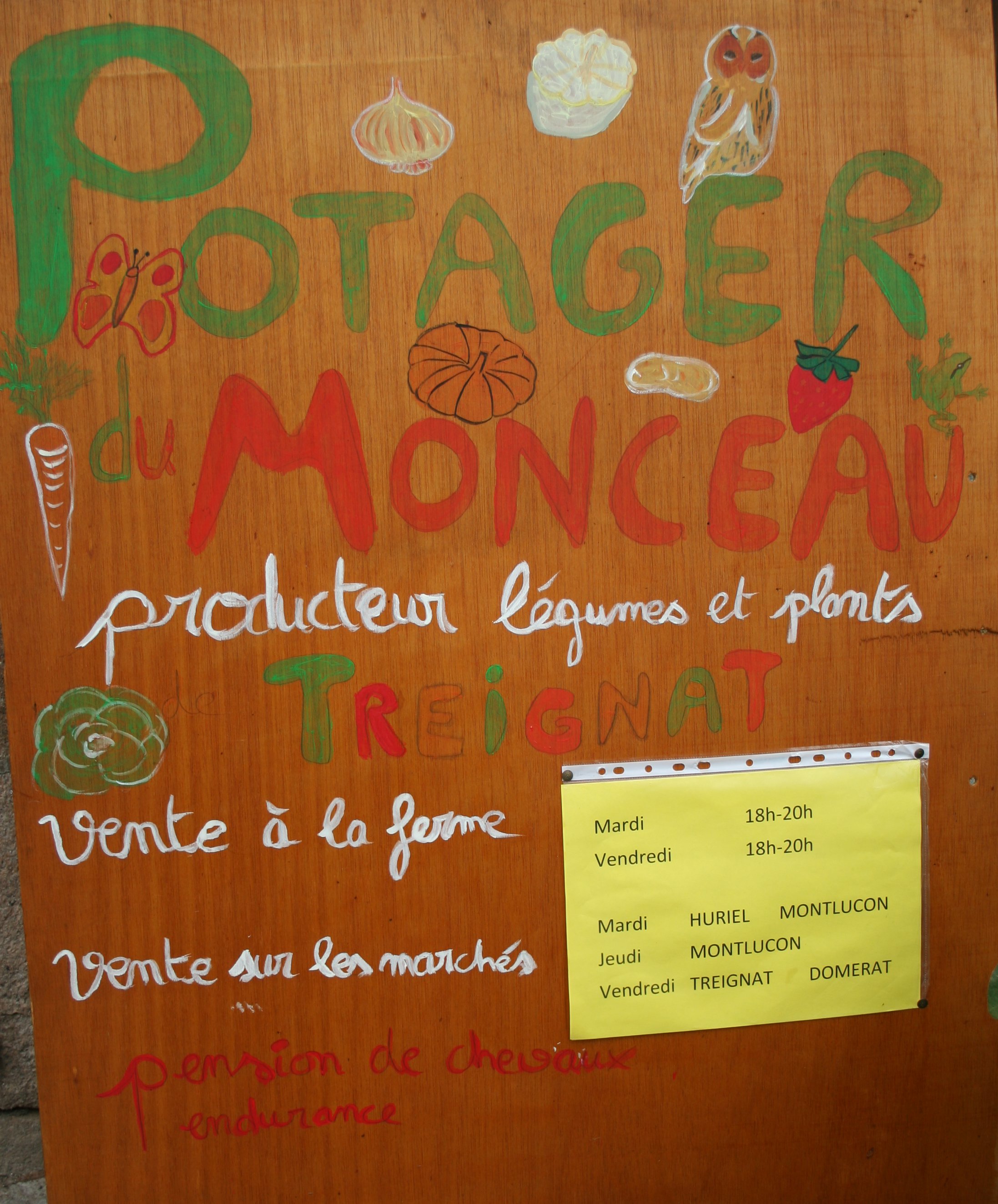 panneau marché